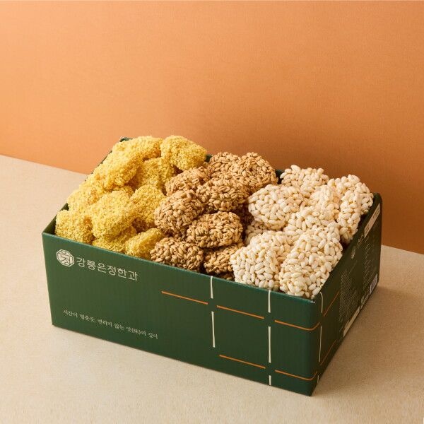 강릉은정한과 한입과줄 3종세트(200gX3봉) 유과 명절 설날 추석 답례품
