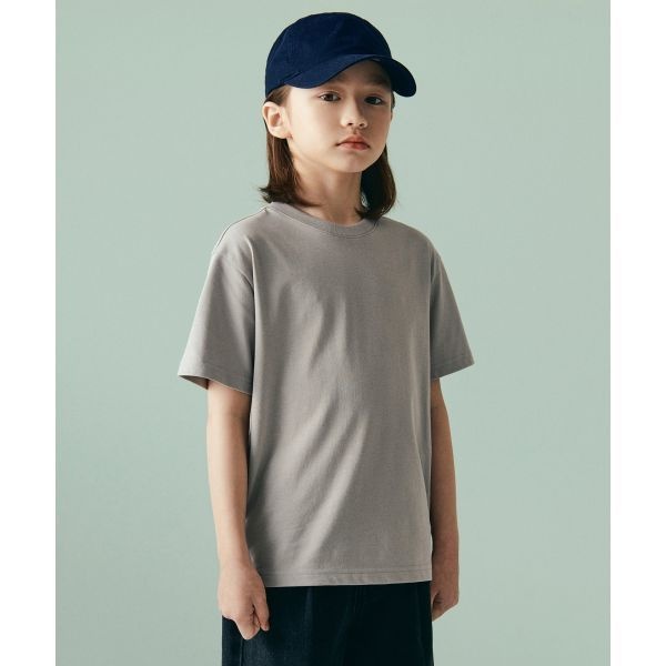 MUSINSA STANDARD KIDS [쿨탠다드] 릴렉스드 크루 넥 티셔츠 [머쉬룸] 196110