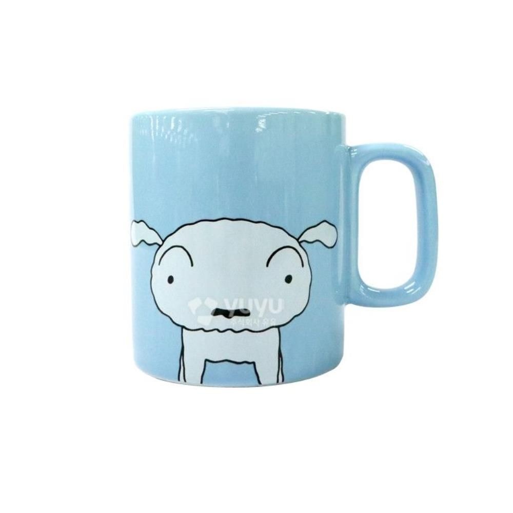 짱구 굿즈 흰둥이 도자기 컵 손잡이 세라믹 머그 400ml 시리얼컵 CE71377