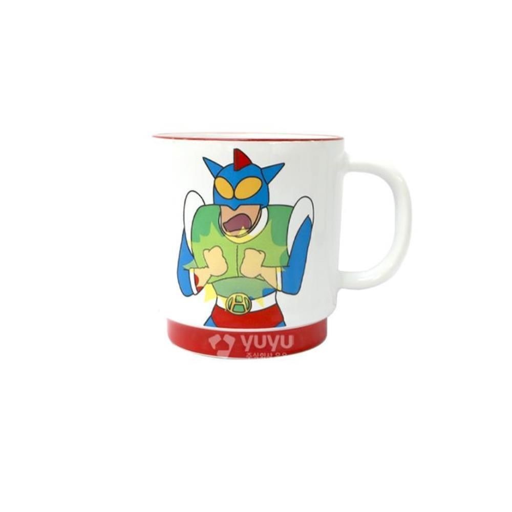 전자레인지 사용 액션가면 도자기 손잡이 스태킹 머그컵 390ml CE71371