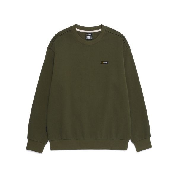[NATIONALGEOGRAPHIC]내셔널지오그래픽 N253USW901 라르가 헤비웨이트 세미오버핏 맨투맨 OLIVE KHAKI 400358