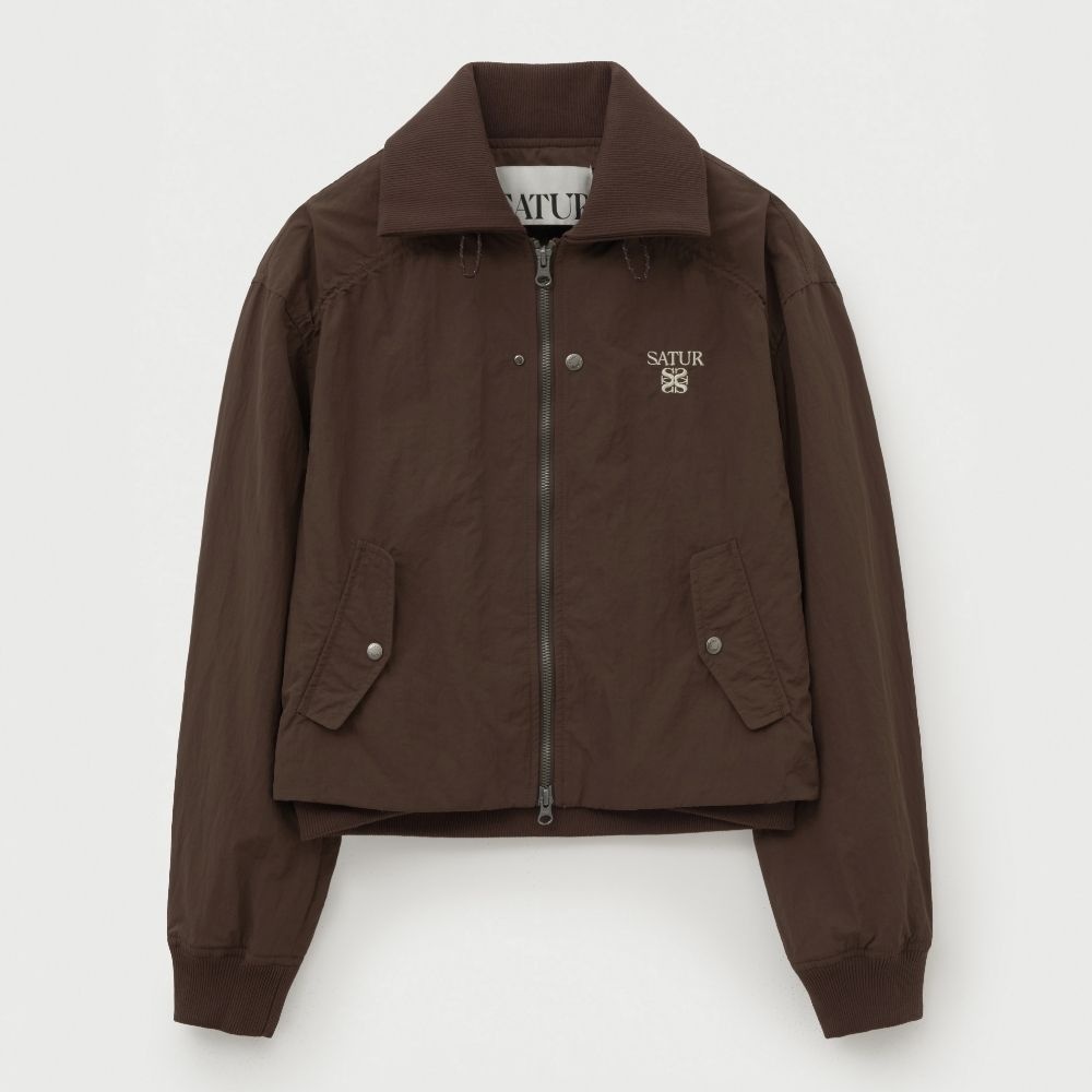[세터] (W) 마론 나일론 크롭 봄버 자켓 h+ 브라운 375521