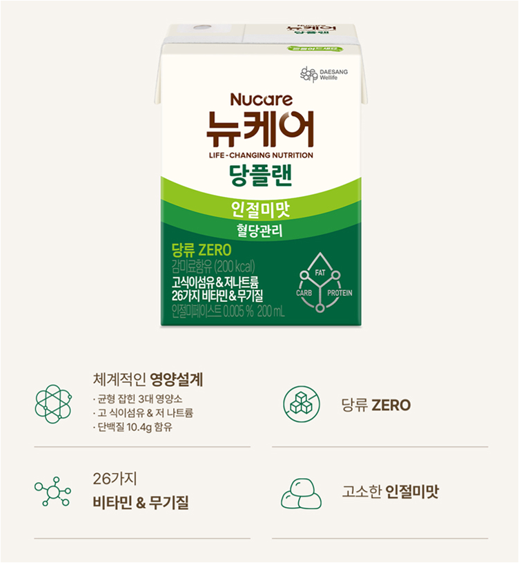뉴케어 당플랜 인절미맛 200ml 30팩(빨대형) 1박스