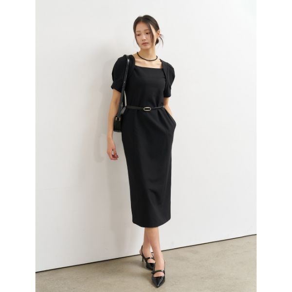 <브랜드정품> 제너럴아이디어 GENERALIDEA 볼레로 슬리브 롱 원피스 [BLACK] WBE2L15506 165063