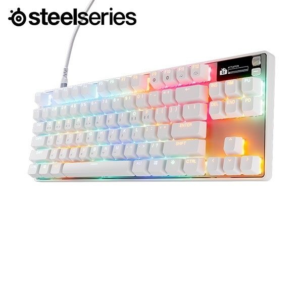 스틸시리즈 유선기계식 키보드, Apex Pro TKL Gen 3 에이펙스 프로 미니 젠3 자석축 한글 화이트 64904