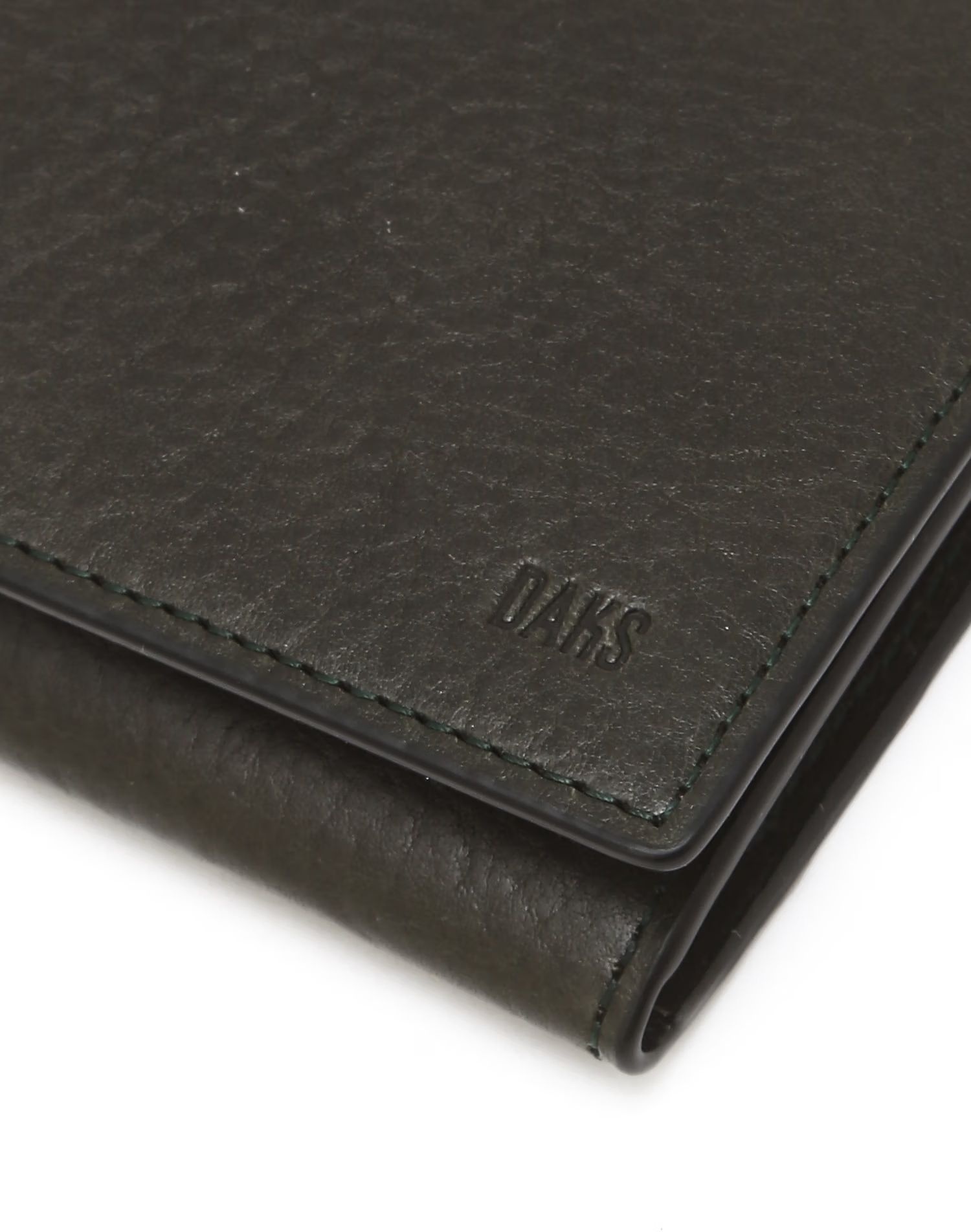 닥스 DAKS [선물포장쇼핑백] 카키 음각로고 소가죽 카드지갑 DBHO5FL04 337561