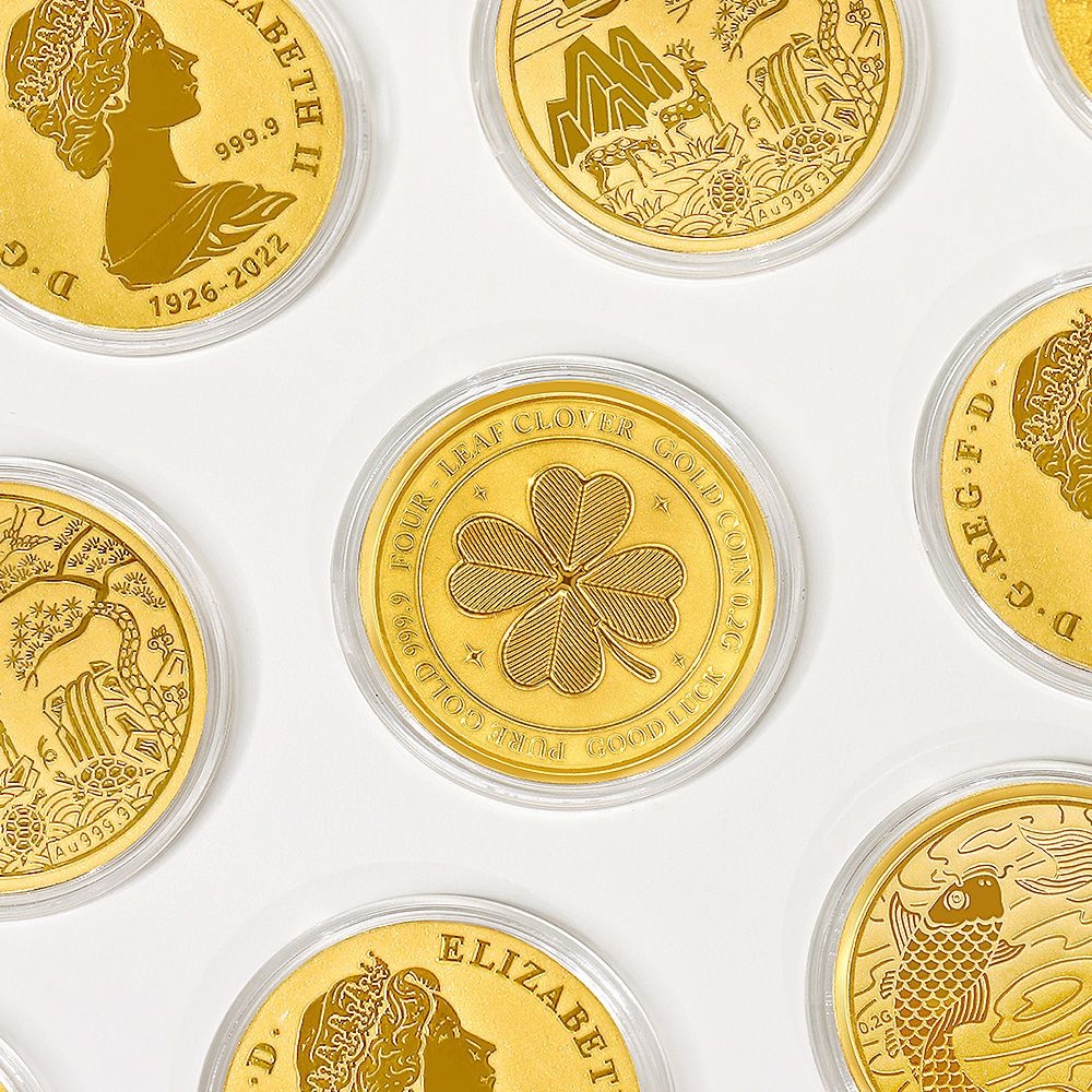 골드팡 선물포장 골드팡 24k 행운 순금코인 기획전+복패키지 세트 0.1 0.2g 골드코인 금테크