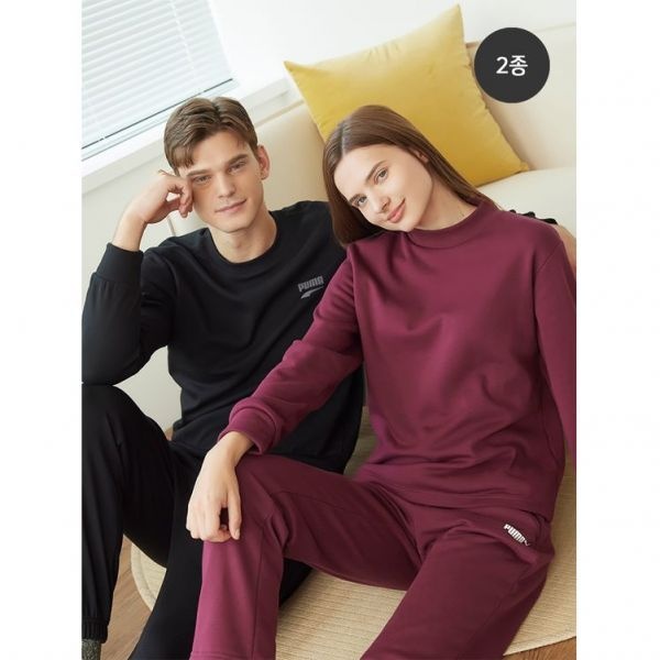 푸마 언더웨어 [비밀특가][푸마] 남여공용 밍크 플리스 홈웨어 2종 셋업세트 택일918540