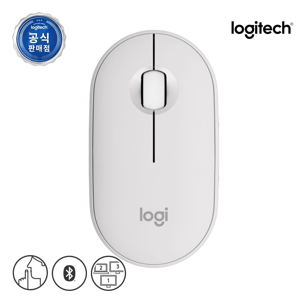 [오늘출발] 로지텍 코리아 PEBBLE M350S 블루투스 무선 마우스 화이트