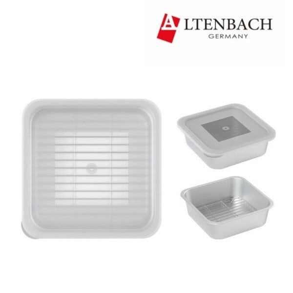 알텐바흐 밧드 스텐 반찬통 밀폐용기 더 스퀘어 밧트 스테인레스 정사각 주방 특대 단품