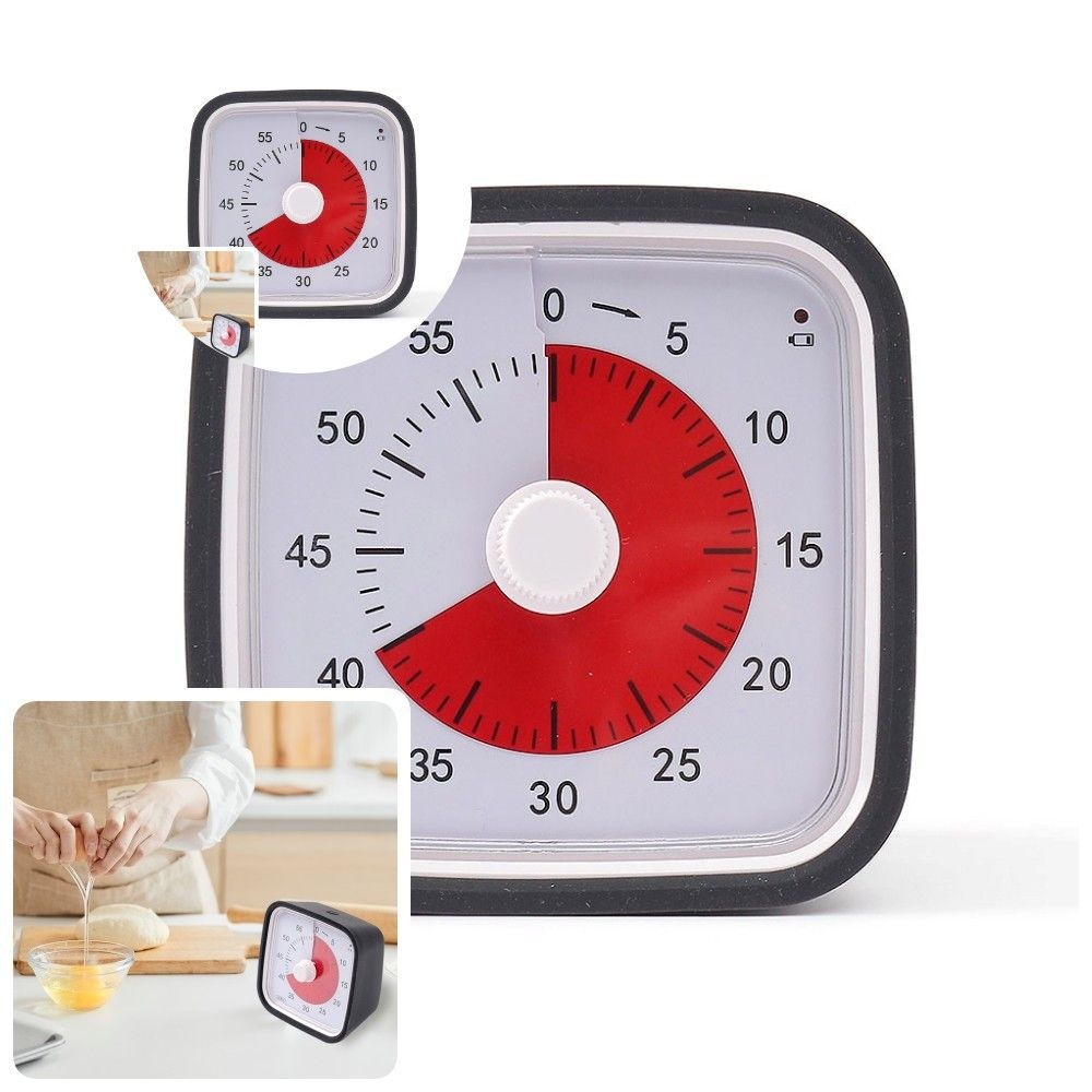 다이얼 쿠킹 뽀모도로타이머 블랙 주방조리기구 수능타이머 무소음타이머