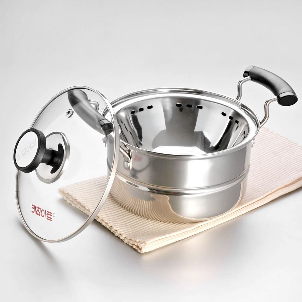 키친아트 계란찜 냄비 고구마찜 찜기 스테인 스틸 조리용품