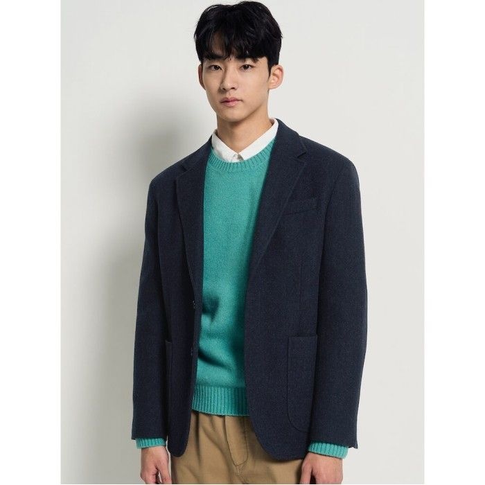 빈폴 멘 방모 헤링본 재킷 - 네이비 BC5X11C17R