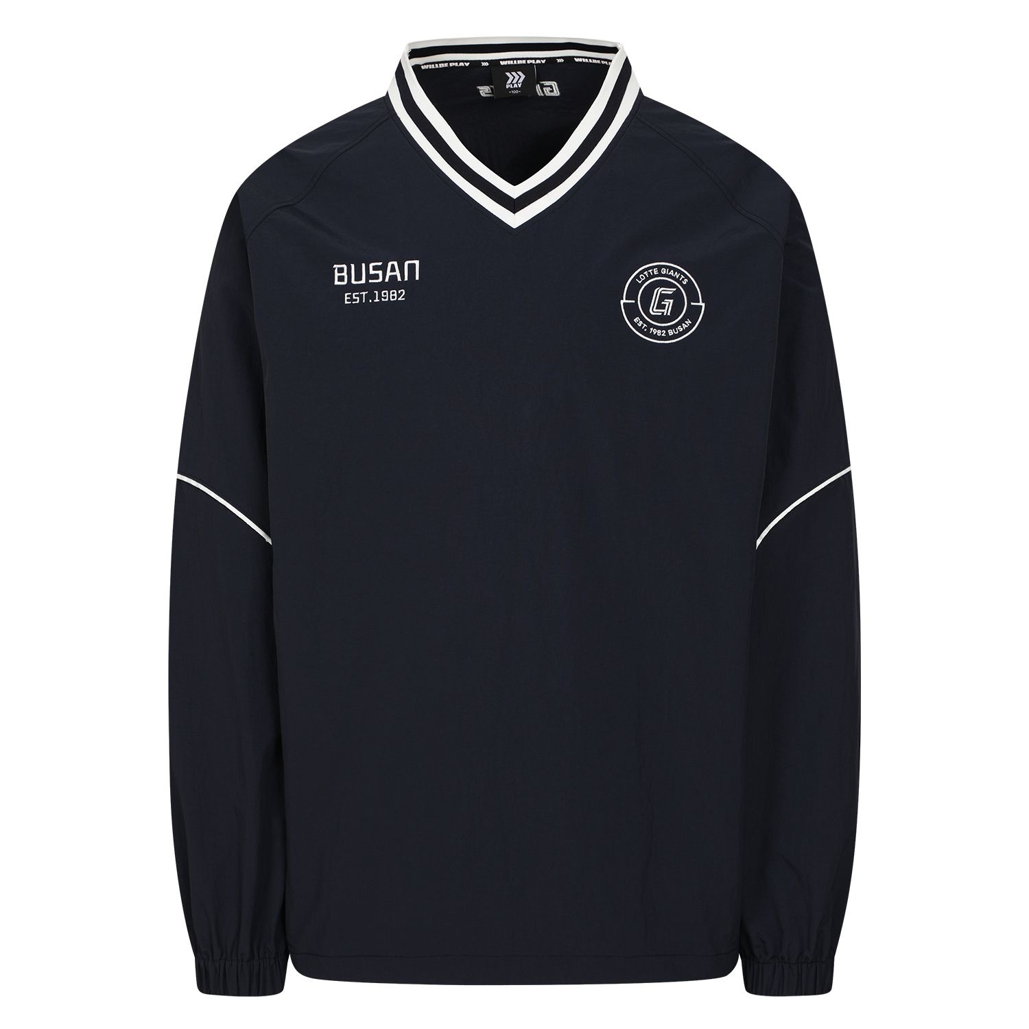 (주)형지엘리트 롯데자이언츠 스포티 네이비 우븐 긴팔 아노락