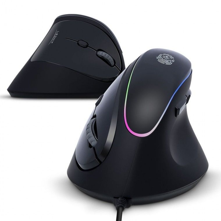 버티컬마우스 레오닉스 인체공학 버티컬 유선 마우스 LEO-615U RGB