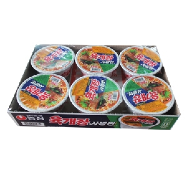 [온누리7%혜택]농심 육개장 사발면 86gX6입