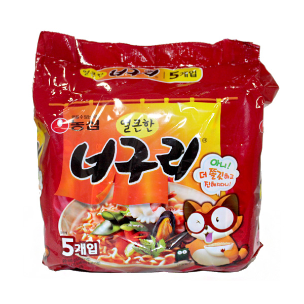 [온누리7%혜택]농심 얼큰한 너구리 600g(120gX5개) 멀티팩
