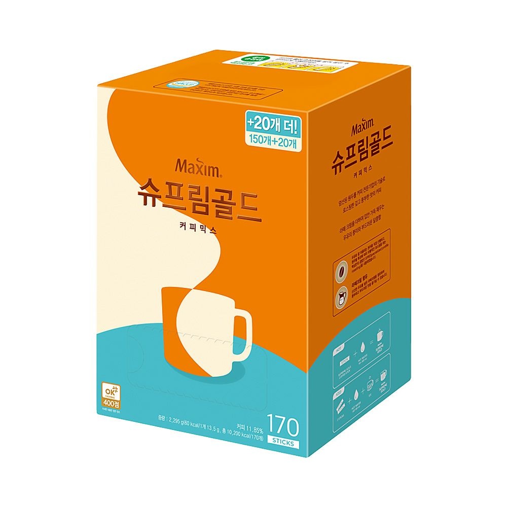 동서 맥심 슈프림골드 커피믹스 13.5g 170T