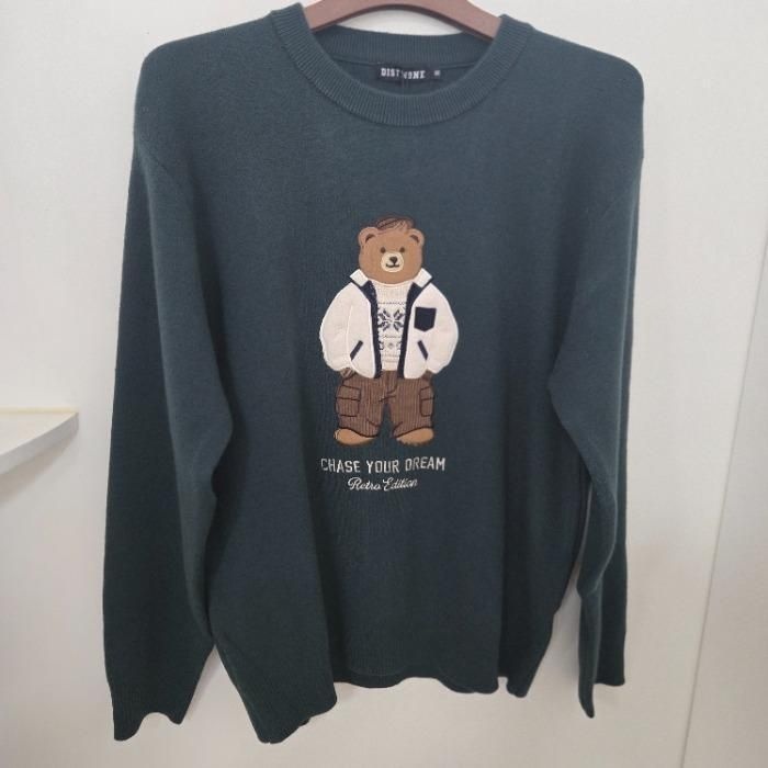 리트머스 HC38 곰 아플리케 플오버 니트 LP4SU843 (41476617)923713