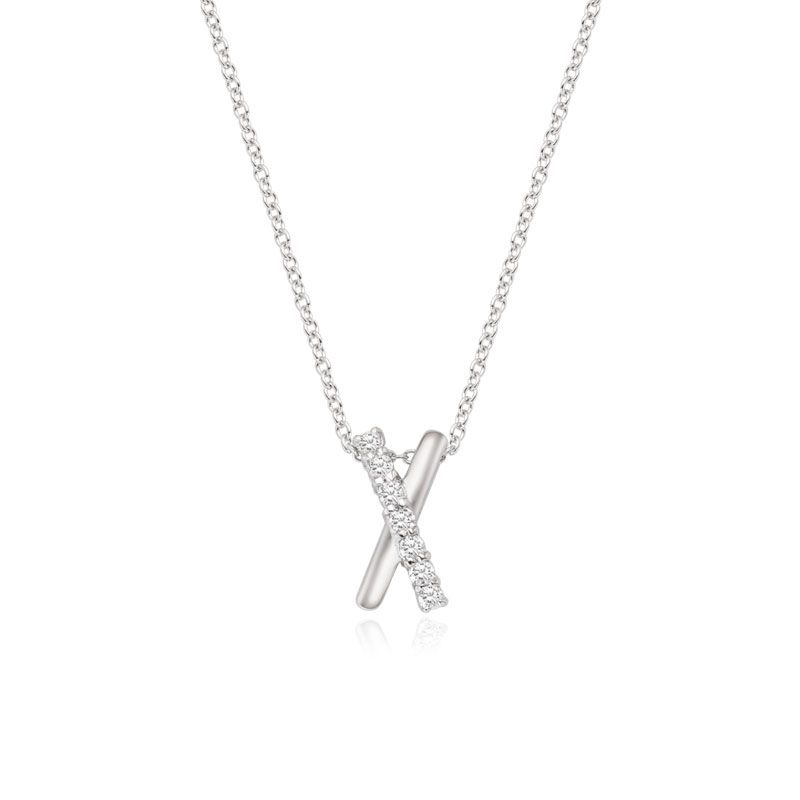 [롯데백화점] 티르리르 [부산본점단독] 샤인 크로스 화이트 실버 목걸이 STNSSVW01243M LE1220318733