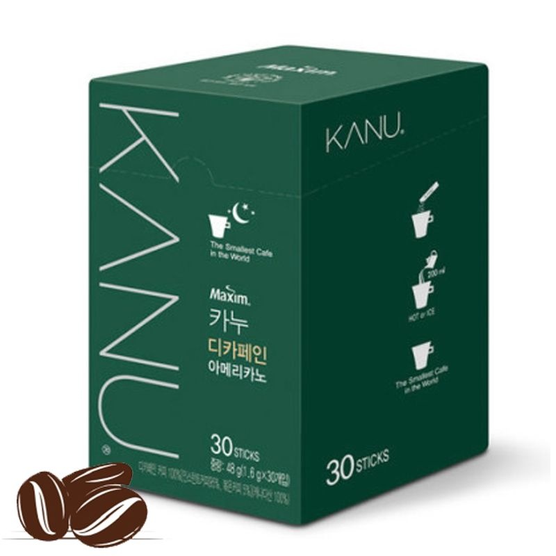 맥심 카누 디카페인 아메리카노 1.6g 30T x2개
