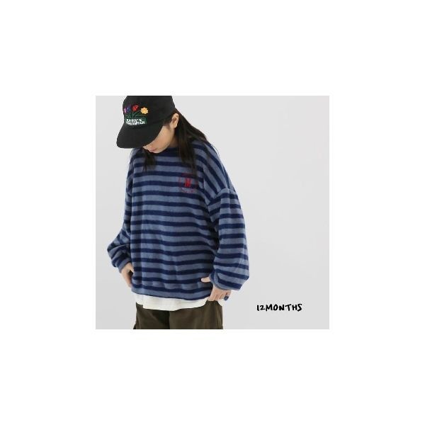 열두달 엠니트맨투맨티셔츠 - 네이비 175425