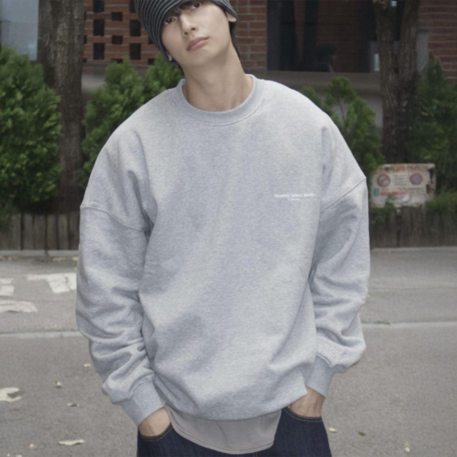 놈브레 오버핏 기모 맨투맨