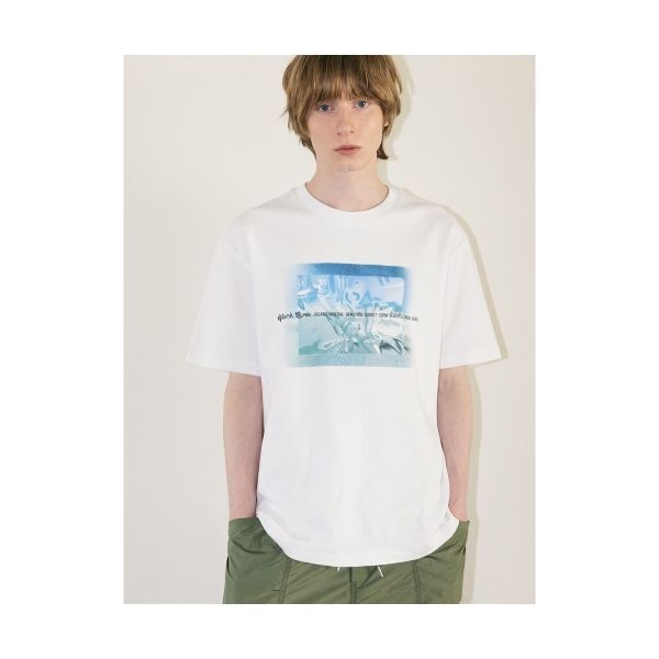 에잇세컨즈 8SECONDS 소프트코튼 추상 레이어드 그래픽 티 화이트 (264442EY61) 264442EY61 162187