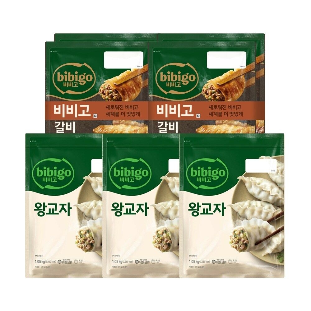 CJ제일제당 CJ 비비고 왕교자 1.05kg x3봉 + 갈비납작교자 315g x4봉