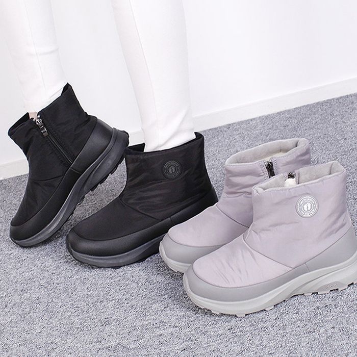 행텐 솔로몬 패딩부츠 - 남녀공용 숏부츠 발목 털방한화 스노우부츠