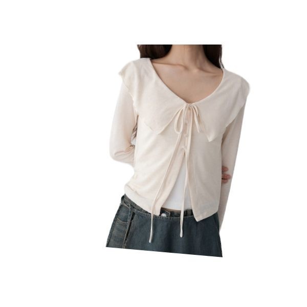 <매장정품> 8SECONDS 에잇세컨즈 와이드넥 세일러 칼라 카디건 아이보리 165841DY20 696126