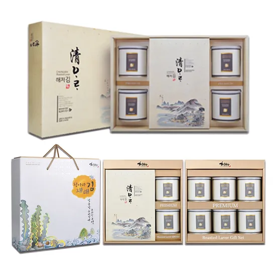 명절 국산 프리미엄 김 세트 외 3종 / 선물 거래처 회사 직원 모임 단체 교수님 선생님