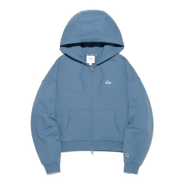 <매장정품> LEE 리 우먼 유니온 로고 후드 집업 블루 LE2503HZ60BL 715550