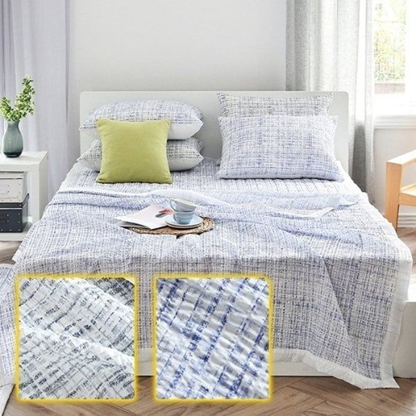 J리빙 엘스 시어서커 홑이불베개커버세트 Q 그레이 306355