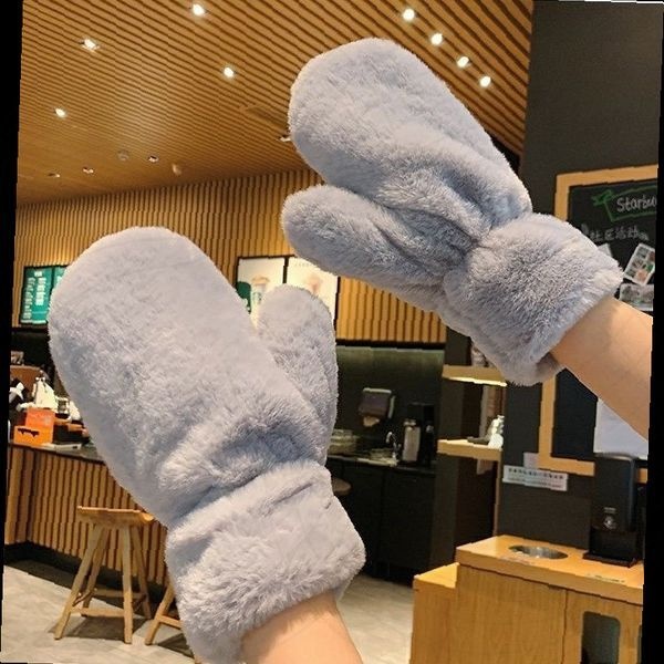 여성 벙어리장갑 퍼소재 보온 겨울 방한 따뜻한 부드러운 귀여운 패션 아이템