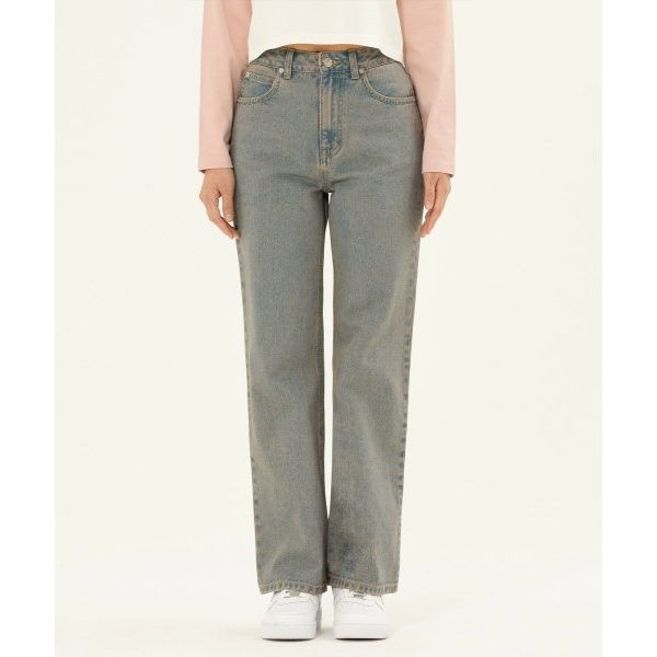 <매장정품> LEE 리 우먼 스트레이트핏 데님 팬츠 핑크 LE2401IP70PI 724166