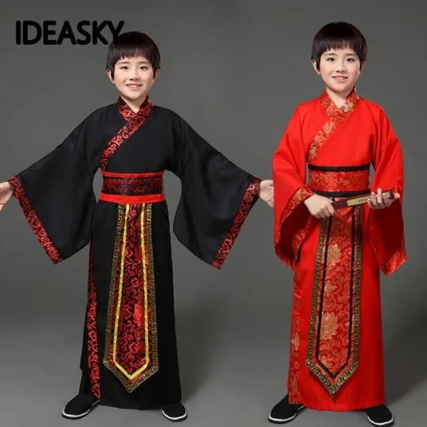 남아용 전통 고대 중국 의상, 당나라 한푸 드레스, 어린이 코스프레,