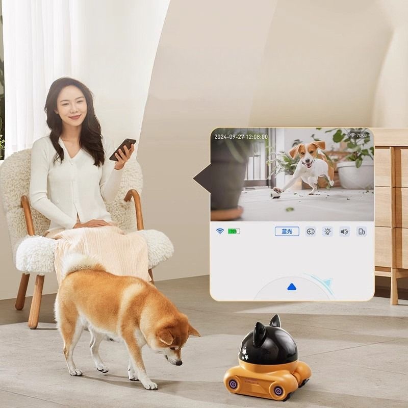 [해외] 반려동물 스마트 펫로봇 자동 움직임 추적 원격 모니터링 감성 인터랙티브 고양이 강아지 홈케어