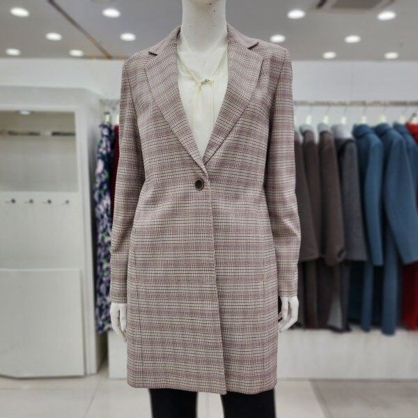 조이너스 여성캐주얼 A라인 롱 체크 간절기 트렌치 자켓JDS3WJK0320US 806113