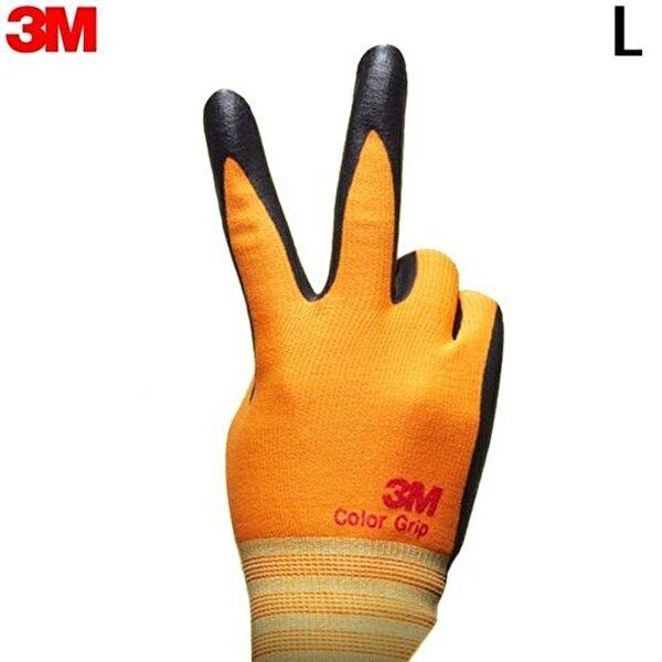고품질 컬러그립 오렌지 장갑 NBR L 반코팅장갑 작업장갑 반코팅장갑 3m슈퍼그립200 면장갑 목장갑 WFHCBPY