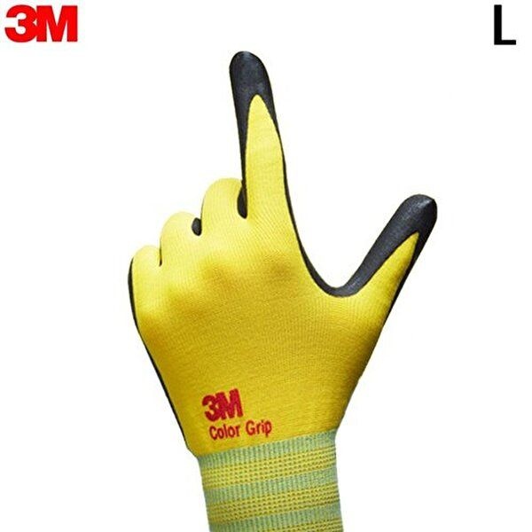고품질 NBR 장갑 3M 컬러그립 L 반코팅장갑 작업장갑 옐로 반코팅장갑 3m슈퍼그립200 면장갑 WFHCBQD