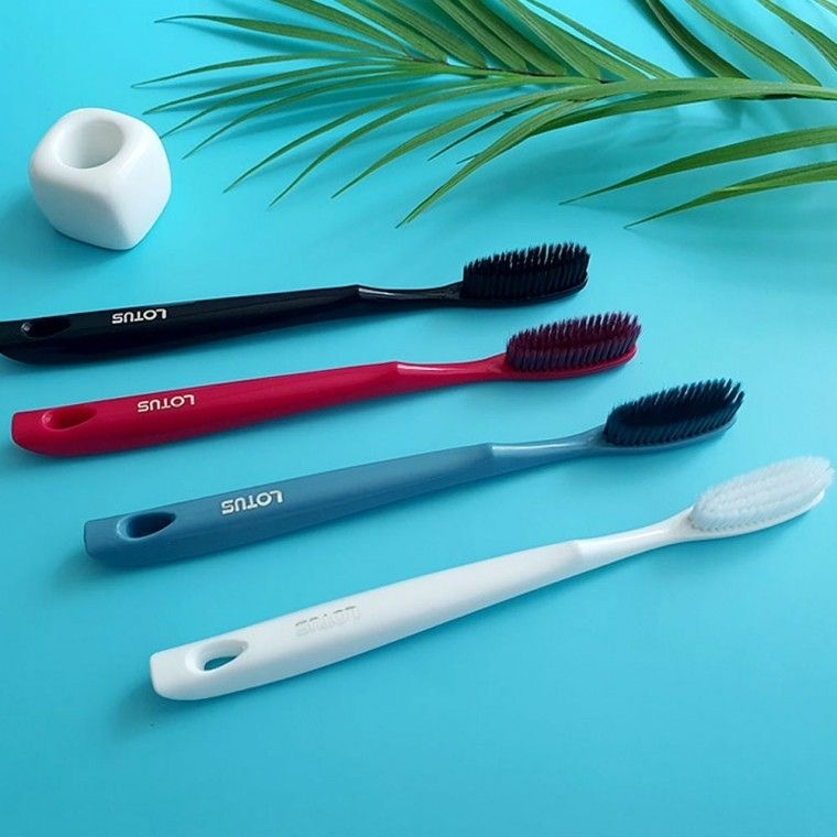 로터스 한번에 개운하게 닦아주는 롱헤드 대형 칫솔 4개입 부드러운 치솔모