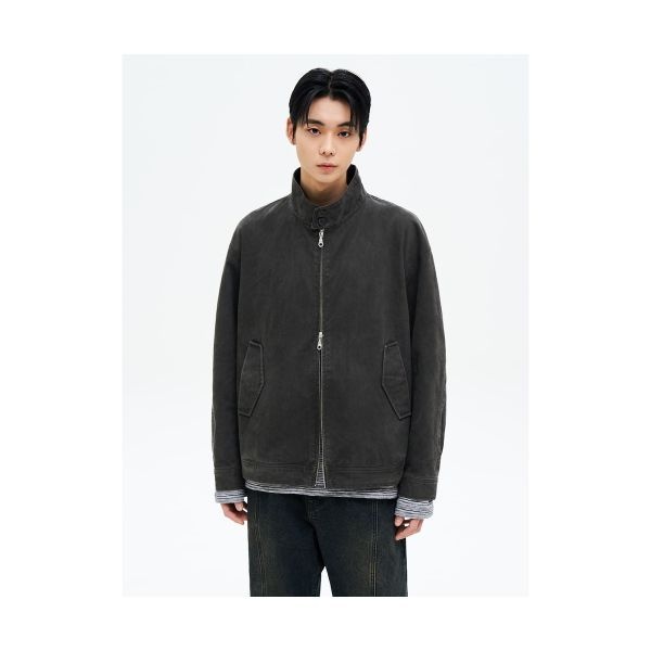 브랜드정품 에잇세컨즈 8SECONDS 피그먼트 코튼 해링턴 점퍼 애쉬 263355