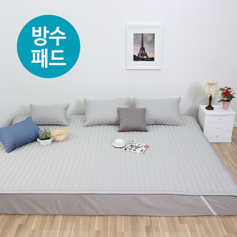 아이닉스 고정밴딩 순면 누빔 패밀리침대 방수패드 270 x 200(SS+K)