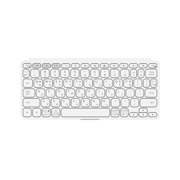 로지텍 블루투스 미니키보드, KEYS-TO-GO 2 키즈 투 고 2 페일그레이