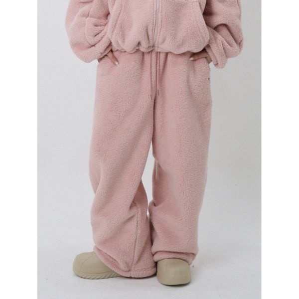 REMAGIE [민채 PICK]Fluffy Fleece Carpenter pants (pink) RMG71 186710