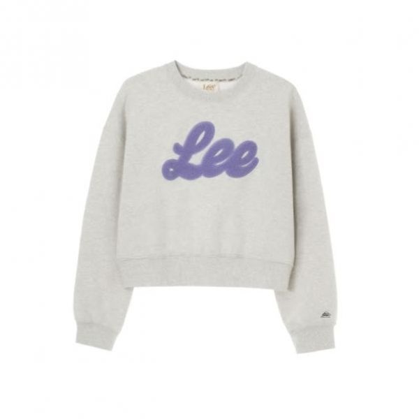 국내매장판 LEE 리 우먼 부클 유니언 로고 맨투맨 오트밀 109453