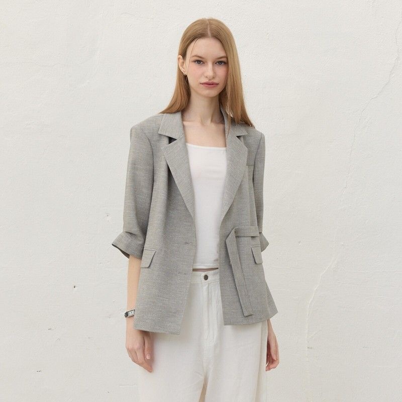 리안뉴욕 공식 언발란스 탈착 벨티드 자켓 838009