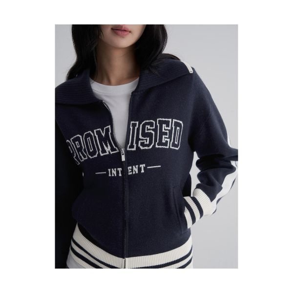 에잇세컨즈 8SECONDS 레터링 집업 가디건 카디건 네이비 35595ALYFR 212907