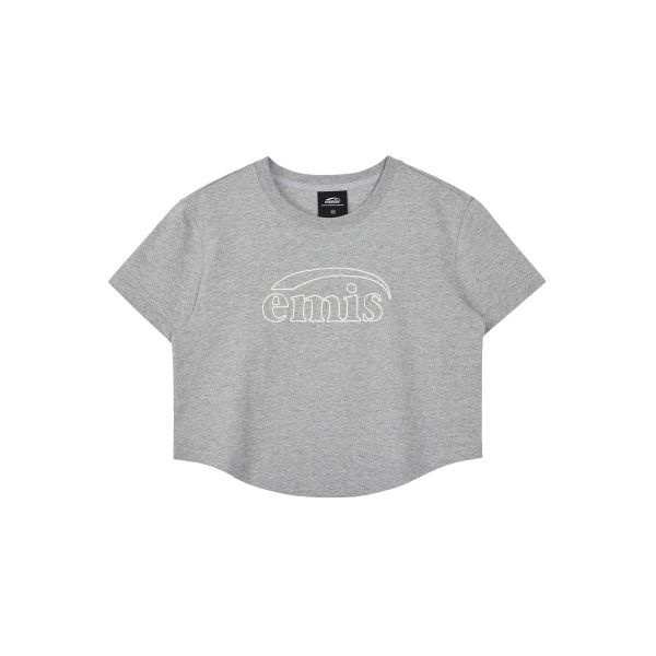 EMIS 이미스 (WOMENS) CHAI 해N STITCH T-SHIRT-MELANGE GRAY 594542